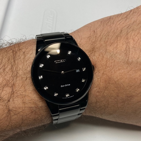 Citizen Eco Drive Axiom black watch stainless J165-S086892
